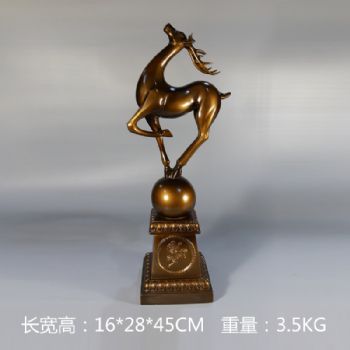 复古鹿形摆件雕塑摆件欧式摆件精品手工雕塑