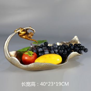 创意果盘雕塑摆件欧式摆件精品手工雕塑