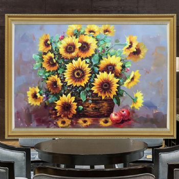 原创 写意 纯手绘 欧式油画/装饰画 油画花卉写生花卉花瓶