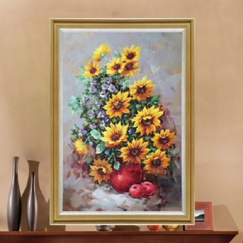 油画花卉原创 写意 纯手绘 欧式油画/装饰画 写生花卉花瓶