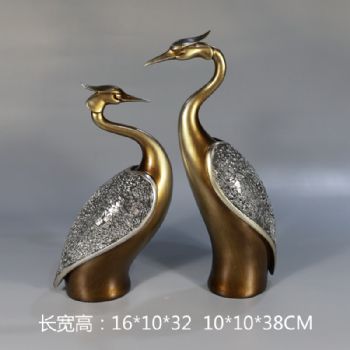 高贵招财仙鹤手工制作树脂摆件高品质保证办公室家庭酒店摆件