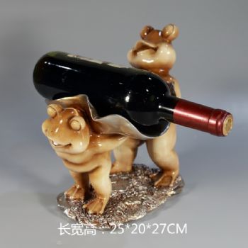 青蛙酒架手工制作树脂摆件高品质保证办公室家庭酒店摆件