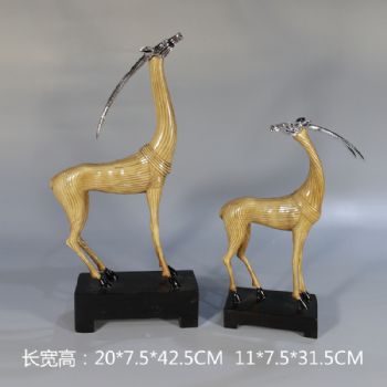 双羊起舞手工制作树脂摆件高品质保证办公室家庭酒店摆件