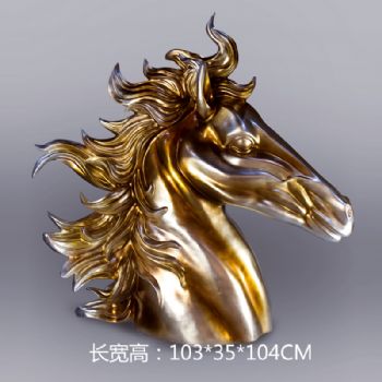 豪华马头摆饰手工制作树脂摆件高品质保证办公室家庭酒店摆件