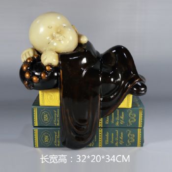 精致小和尚摆件手工制作树脂摆件高品质保证办公室家庭酒店摆件