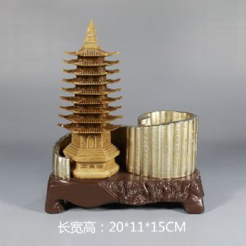 文昌塔笔筒手工制作树脂摆件高品质保证办公室家庭酒店摆件