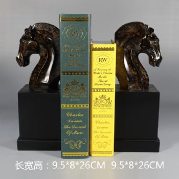 马头书档手工制作树脂摆件高品质保证办公室家庭酒店摆件