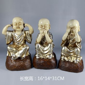 小和尚摆件手工制作树脂摆件高品质保证办公室家庭酒店摆件
