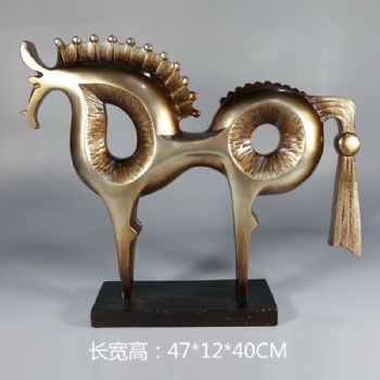 抽象精品马摆件手工制作树脂摆件高品质保证办公室家庭酒店摆件