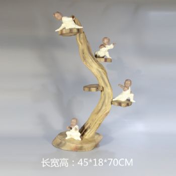 四个小沙弥摆件手工制作树脂摆件高品质保证办公室家庭酒店摆件