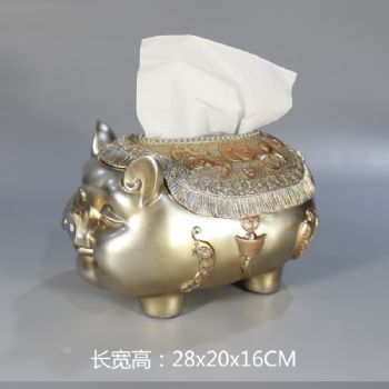 精品富贵大象纸巾盒手工制作树脂摆件高品质保证办公室家庭酒店摆件