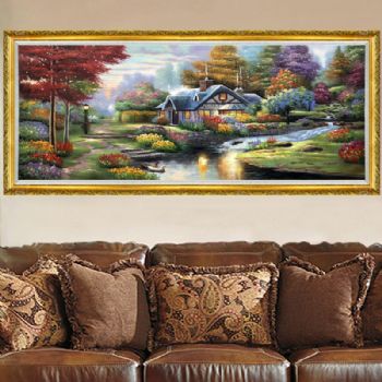 纯手绘手工 高档托马斯油画 优美的环境 梦幻的境界 油画 家庭挂画 酒店挂画