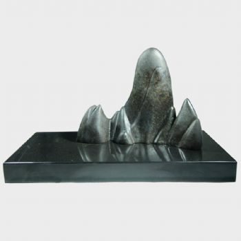 抽象雕塑摆件装饰品酒店玄关假山水办公桌创意摆设现代靠山艺术品青铜3KG