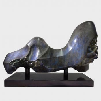 抽象雕塑摆件装饰品酒店玄关假山水办公桌创意摆设现代靠山艺术品青铜14KG