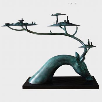 雕塑摆件装饰品酒店玄关办公桌创意摆设现代艺术品青铜34KG