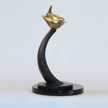 创意小鸟飞枝头铜工艺品 铜雕塑 家居摆件 办公室软装黄铜3.8KG