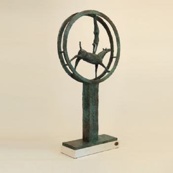 创意运动系列铜雕XLA2-23铜工艺品 铜雕塑 家居摆件 办公室软装黄铜7KG