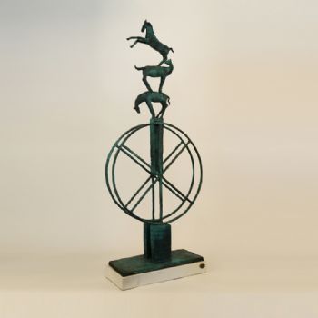 创意运动系列铜雕XLA2-25铜工艺品 铜雕塑 家居摆件 办公室软装黄铜7.6KG