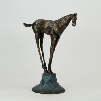 古马铜雕XLA2-52铜工艺品 铜雕塑 家居摆件 办公室软装 黄铜3KG