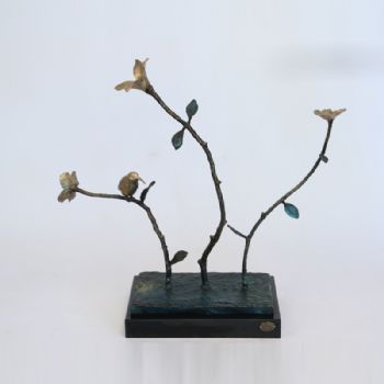 创意花草铜雕XLA2-53铜工艺品 铜雕塑 家居摆件 办公室软装黄铜