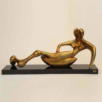 创意人物XLA2-94铜工艺品 铜雕塑 家居摆件 办公室软装黄铜5.8KG