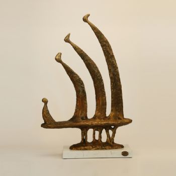 创意人物XLA3-40铜工艺品 铜雕塑 家居摆件 办公室软装黄铜5.2KG