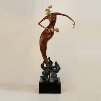 敦煌飞天仙女舞姿摆件铜雕塑人物家居精品雕刻艺术