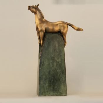 创意铜马商品名称XLA2-100铜工艺品 铜雕塑 家居摆件 办公室软装黄铜4.5KG