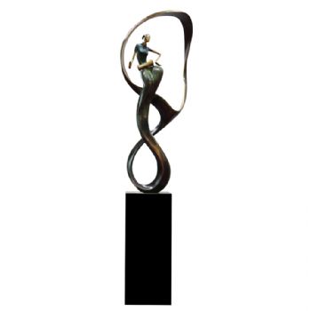 精品铜雕人物雕塑女子舞蹈运动乐器舞蹈造型高难度精品雕刻