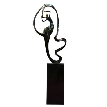 精品铜雕人物雕塑女子舞蹈运动乐器舞蹈造型高难度精品雕刻