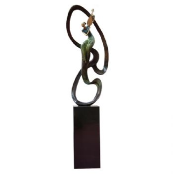 精品铜雕人物雕塑女子舞蹈运动乐器舞蹈造型高难度精品雕刻