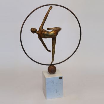 创意运动系列铜雕XLA2-37铜工艺品 铜雕塑 家居摆件 办公室软装黄铜1.5KG铜雕摆件，雕刻雕塑艺术