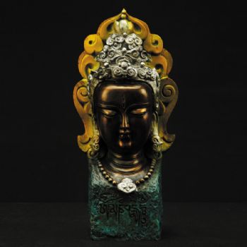 神佛护佑XL10-48铜工艺品 铜雕塑 家居摆件 办公室软装黄铜