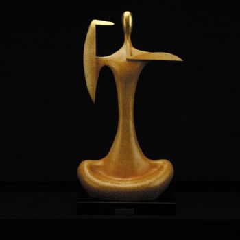 创意人物XLA3-01铜工艺品 铜雕塑 家居摆件 办公室软装黄铜     大理石6.5KG