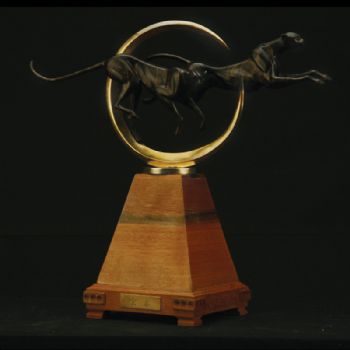 跳跃烈豹XL12-015动物摆件 书房办公桌面摆件 动物雕塑收藏豹子黄铜 木头