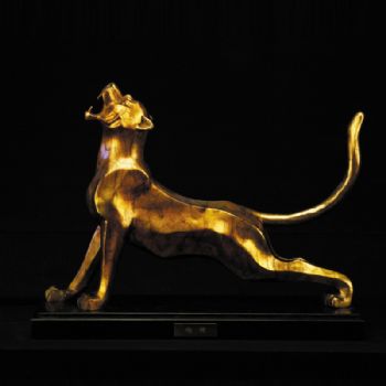 哮天XLA4-10铜工艺品 铜雕塑 家居摆件 办公室软装黄铜7KG