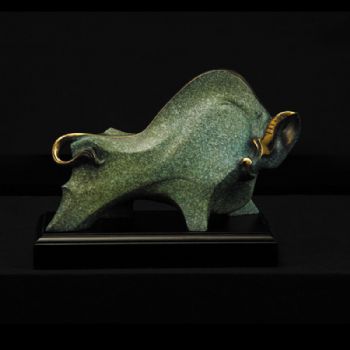 古典青铜牛XLB-22铜工艺品 铜雕塑 家居摆件 办公室软装 黄铜      木