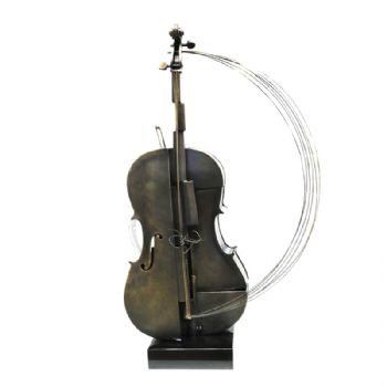 抽象写意乐器铜雕XLC-11铜工艺品 铜雕塑 家居摆件 办公室软装硅青铜   大理石39KG