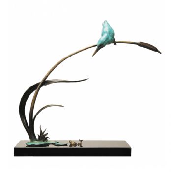 飞鸟枝头铜工艺品 铜雕塑 家居摆件 办公室软装硅青铜   大理石2.6KG