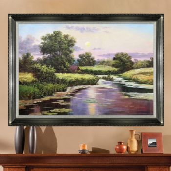 纯手绘欧式风景油画客厅装饰画沙发背景墙挂画卧室餐厅挂画