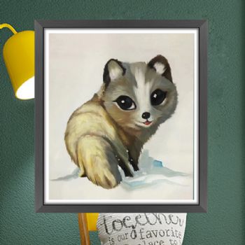 手绘油画客厅卧室画儿童房挂画小动物儿童房卡通动漫油画