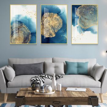 墙画客厅挂画沙发背景墙装饰画现代简约抽象入户玄关竖版过道壁画