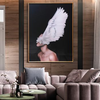 晶瓷画美女裸体轻奢别墅客厅装饰画现代简约沙发背景墙画卧室壁画酒店挂画