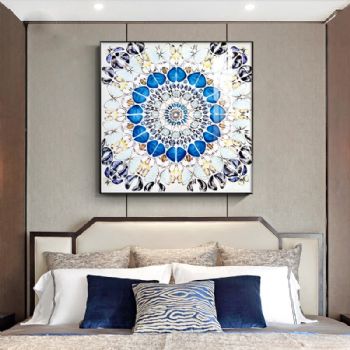 飞鱼转运十来运转现代轻奢晶瓷画餐厅卧室客厅书房背景挂画现代玄关墙画装饰画