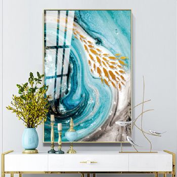 晶瓷画BU-3264玄关装饰画客厅装饰画现代简约挂画走廊过道轻奢壁画抽象