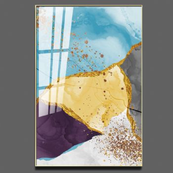 晶瓷画BU-3252玄关装饰画客厅装饰画现代简约挂画走廊过道轻奢壁画抽象