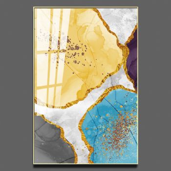 晶瓷画BU-3253玄关装饰画客厅装饰画现代简约挂画走廊过道轻奢壁画抽象