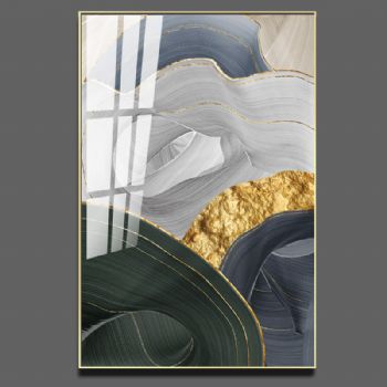 晶瓷画BU-3256玄关装饰画客厅装饰画现代简约挂画走廊过道轻奢壁画抽象