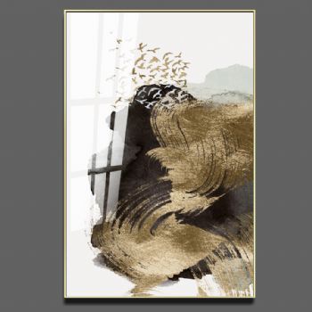 晶瓷画BU-3257玄关装饰画客厅装饰画现代简约挂画走廊过道轻奢壁画抽象