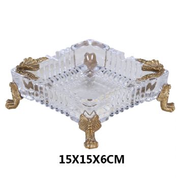 创意水晶玻璃烟灰缸摆设欧式家居装饰品客厅茶几摆件乔迁新居礼品